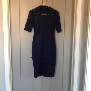 Navy lace dress